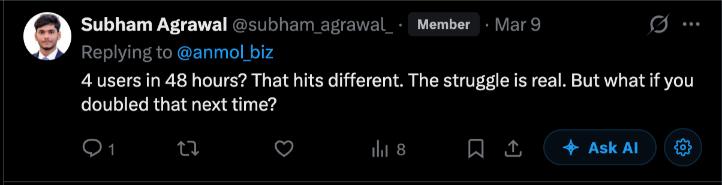 Chat mockup created with Mimic