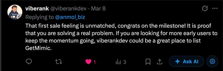 Chat mockup created with Mimic